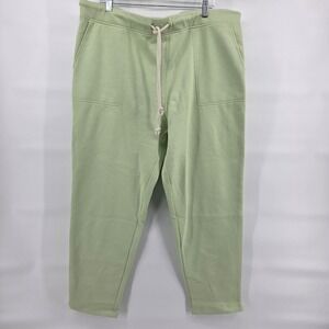 Lou‎ & Grey LOFT Sweatpants XXL Lime Green Joggers New Drawstring